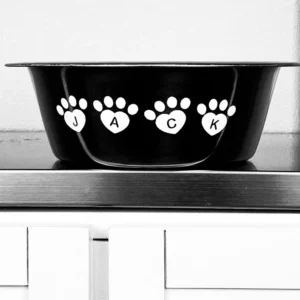 Personalized Pet bowl Vinyl Sticker. Food or Water bowl Decal with their name. Vinyl Decal Sticker. Custom Pet Bowl. Customized Dog Bowl.