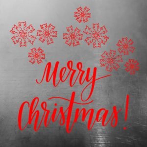 Merry Christmas Vinyl Decal Sticker / Snow Flake Decal / Holiday Sticker / Christmas Decals / window Decor / Holiday Window Stickers / Snow