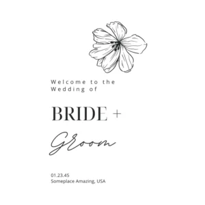 Welcome to our Wedding Sign, Personalized Entrance Sign, Vinyl Wedding Decal, Reception Sign, Wedding Mirror Sign, Custom Wedding Mirror