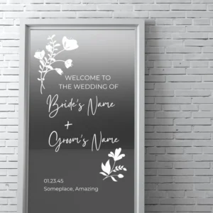 Personalized Wedding Sign / Customized Wedding Sign / Wedding Mirror / Wedding Sign / Welcome Wedding Sign / Welcome Reception Entrance Sign