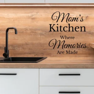 Mom’s Kitchen Vinyl Decal – Where Memories Are Made – Mother’s Day Gift for Mom – Custom Kitchen Wall or Cutting Board Sticker