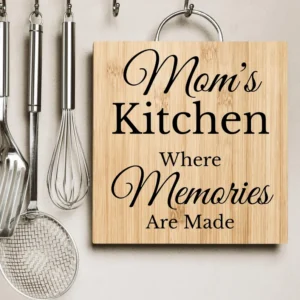 Mom’s Kitchen Vinyl Decal – Where Memories Are Made – Mother’s Day Gift for Mom – Custom Kitchen Wall or Cutting Board Sticker